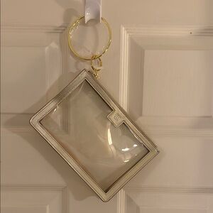 Chic Transparent Clutch with Gold Ring